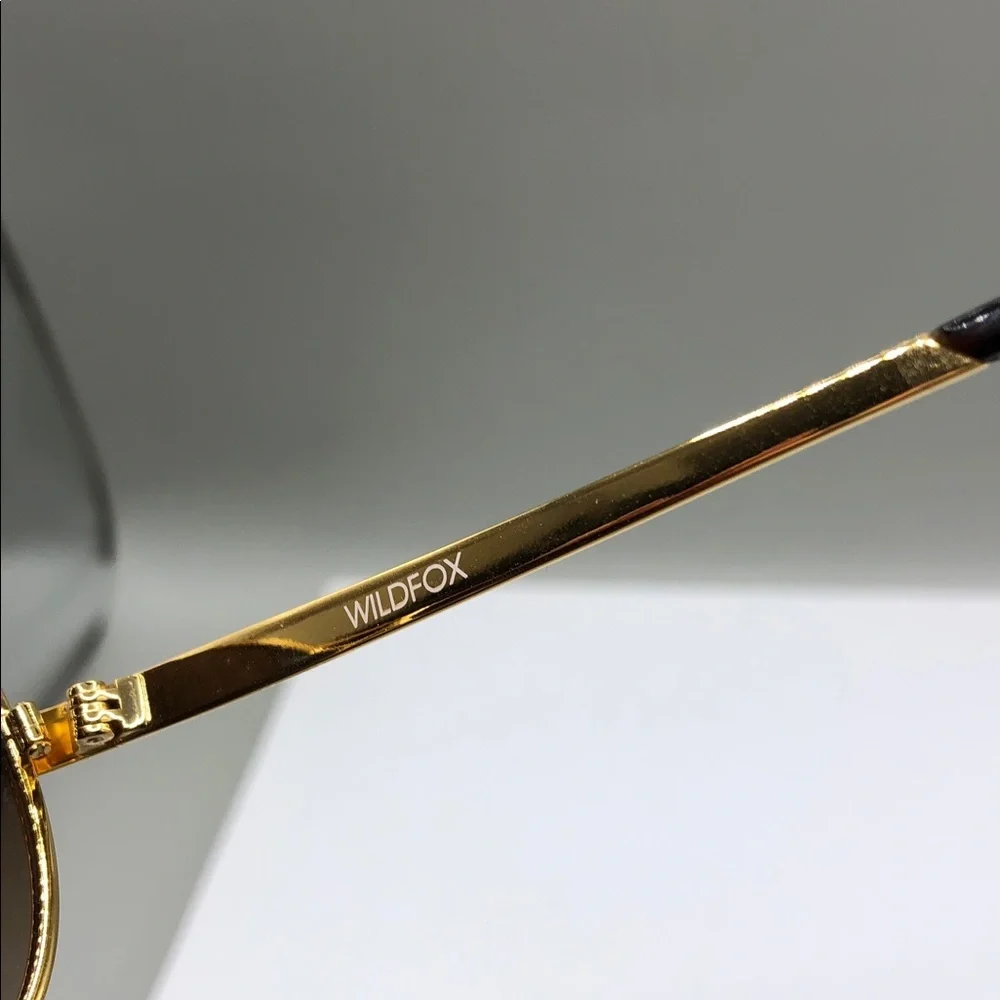 Wildfox Airfox 2 Gold Frame Aviator Sunglasses